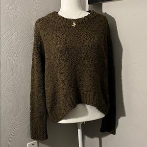 Social Standard by Sanctuary:soft oversized popcorn sweater, size M, olive green